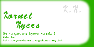 kornel nyers business card